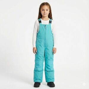 Lands End Kids snow bib Grow A Longs insulated size 7 blue